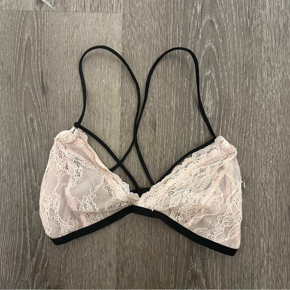 PINK Lace Bralette - XS